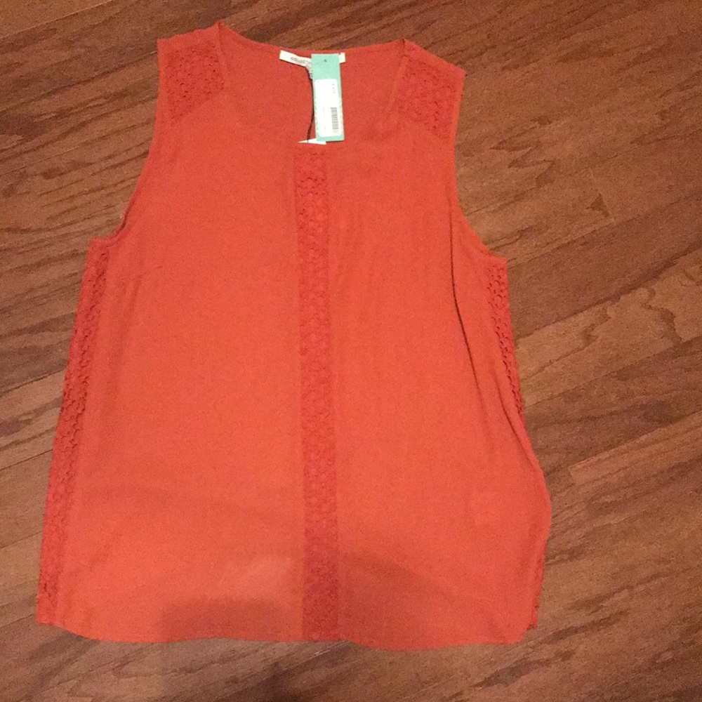 Large burnt orange tank top